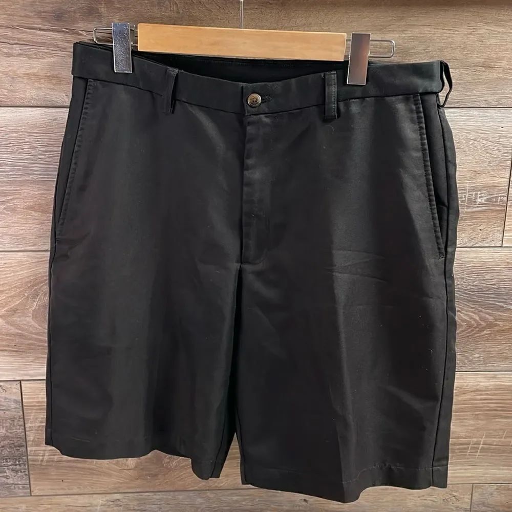 Haggar Men’s Dress Shorts, Size 32, Black
